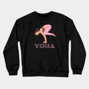 Bakasana - The Crow Yoga Posture Crewneck Sweatshirt